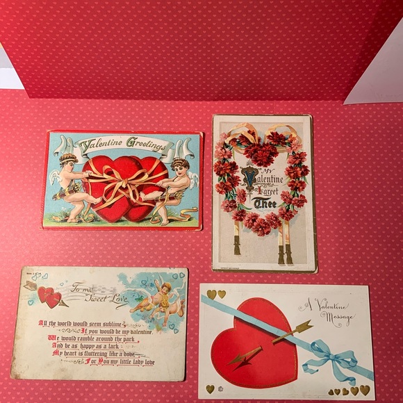 5 Antique Valentine’s Day Postcards - Picture 5 of 9